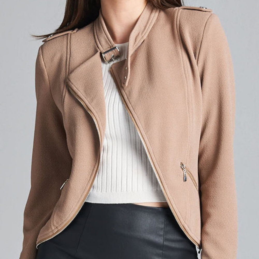 NWT CURVED HEM! Stylish Medium Weight Jacket - Picture 3 of 6